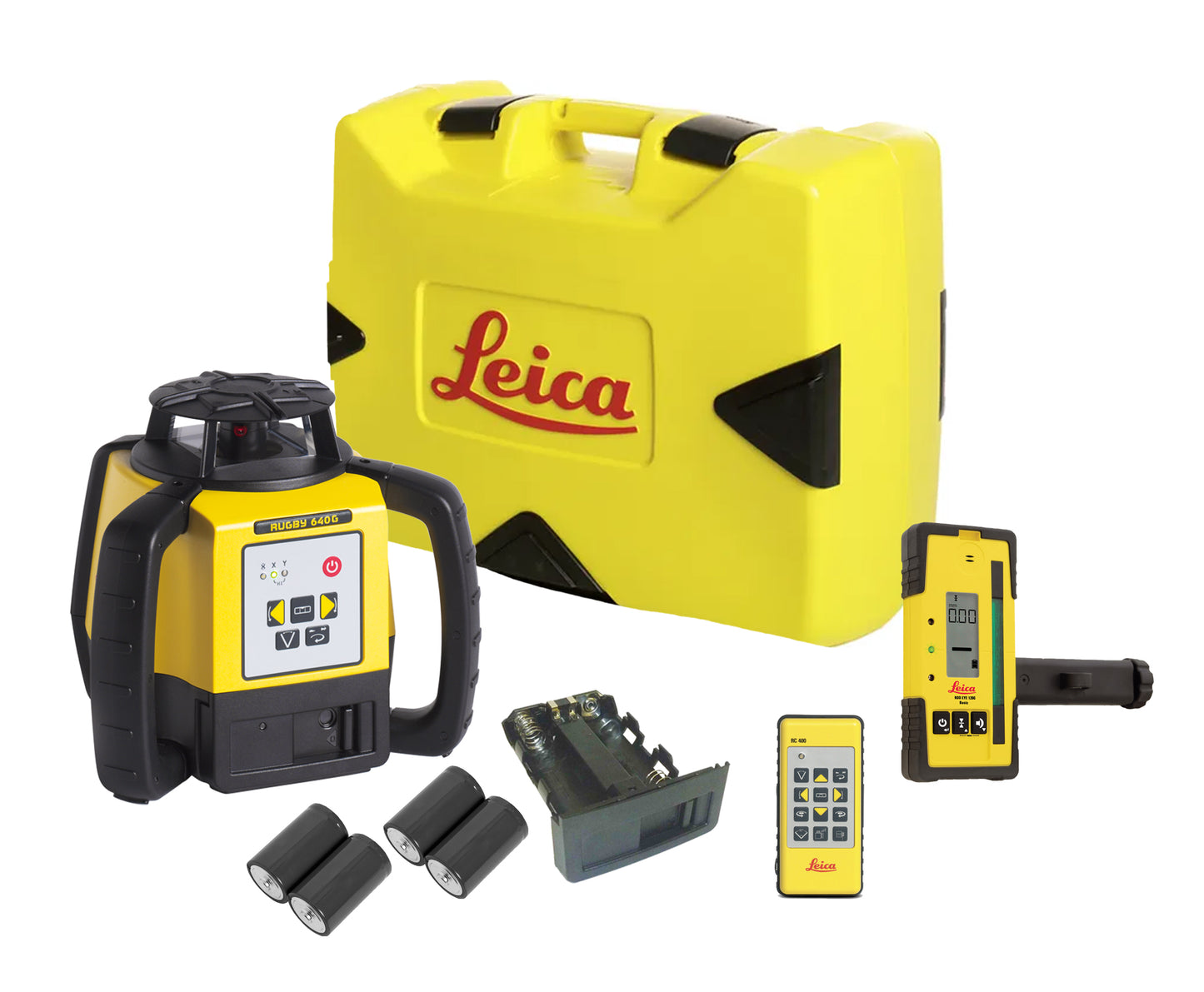 LEICA Rugby 640G, Case, RE120G, Remote, Alkaline